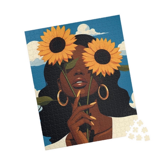 Sunflower Woman 520 Piece Puzzle
