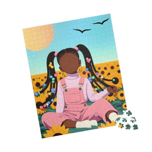 Sunflower Girl 520 Piece Puzzle
