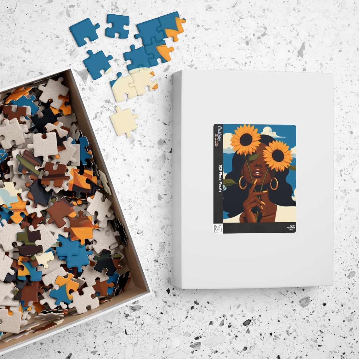 Sunflower Woman 520 Piece Puzzle